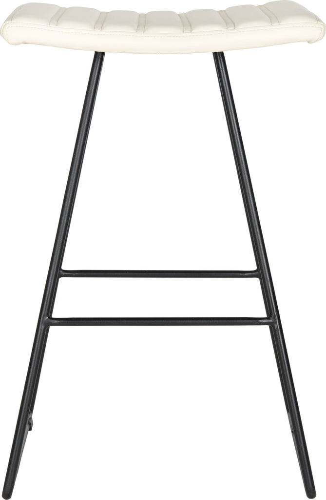 Safavieh Akito A-Line Counter Stool Cream and Black Furniture main image