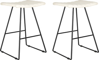 Safavieh Akito A-Line Counter Stool Cream and Black Furniture 