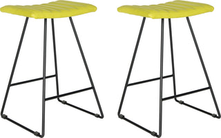 Safavieh Akito Counter Stool Green and Black Furniture 