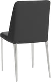 Safavieh Baltic 18''H Leather Side Chair Black Furniture 