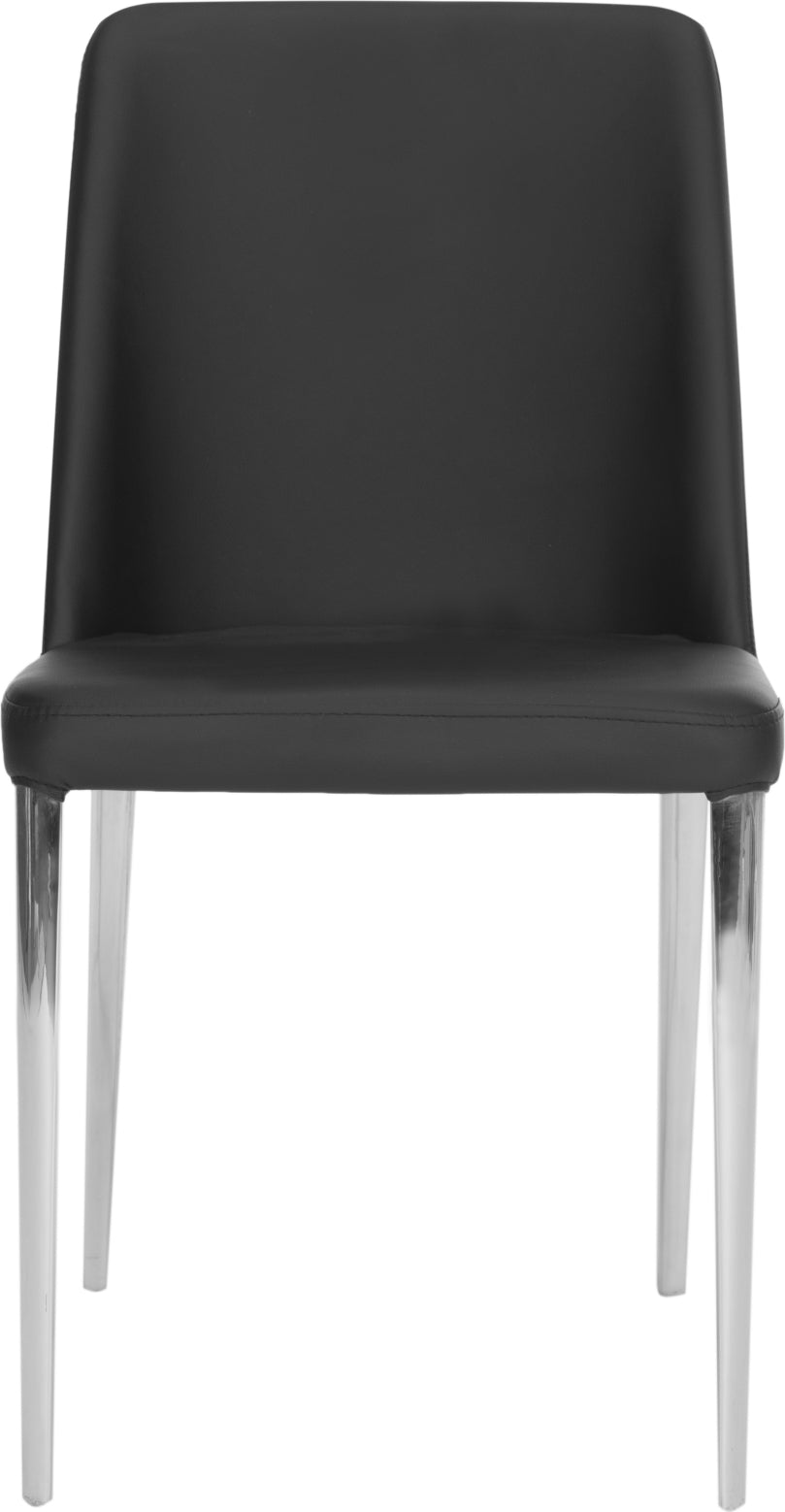 Safavieh Baltic 18''H Leather Side Chair Black Furniture main image