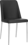 Safavieh Baltic 18''H Leather Side Chair Black Furniture 