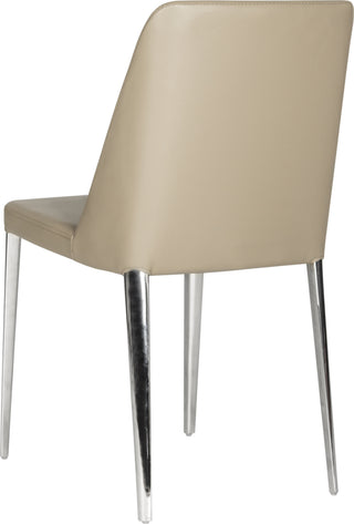 Safavieh Baltic 18''H Leather Side Chair Taupe Furniture 