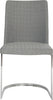 Safavieh Parkston 18''H Linen Side Chair Grey and Chrome Furniture main image