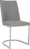 Safavieh Parkston 18''H Linen Side Chair Grey and Chrome Furniture 