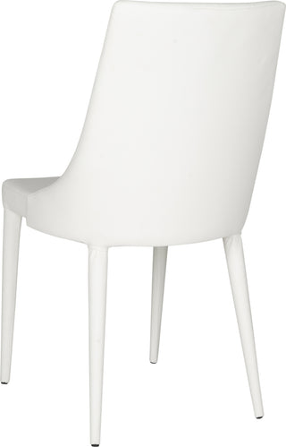 Safavieh Summerset 19''H Leather Side Chair White Furniture 