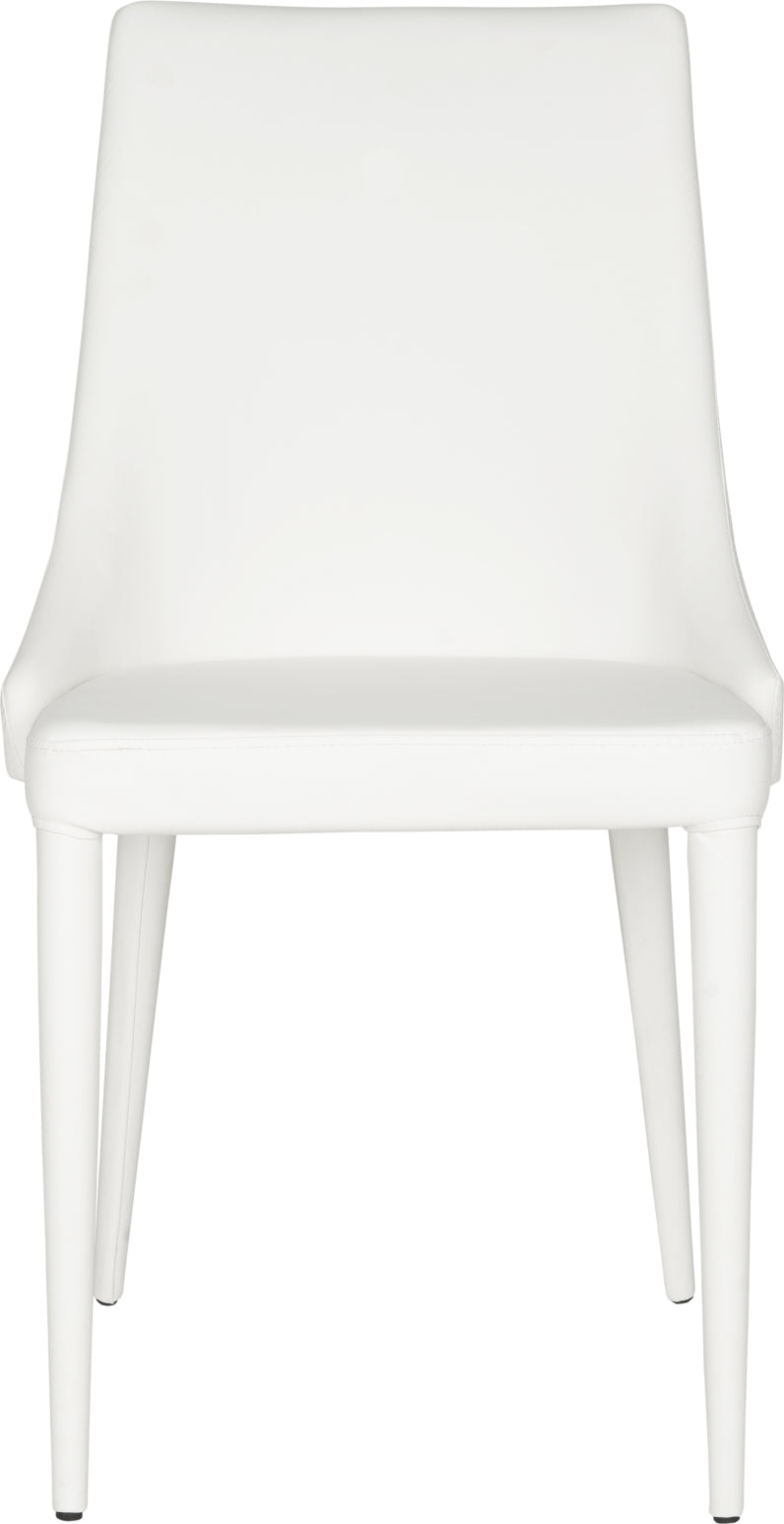 Safavieh Summerset 19''H Leather Side Chair White Furniture main image