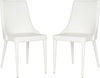 Safavieh Summerset 19''H Leather Side Chair White Furniture 