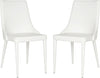 Safavieh Summerset 19''H Leather Side Chair White Furniture 