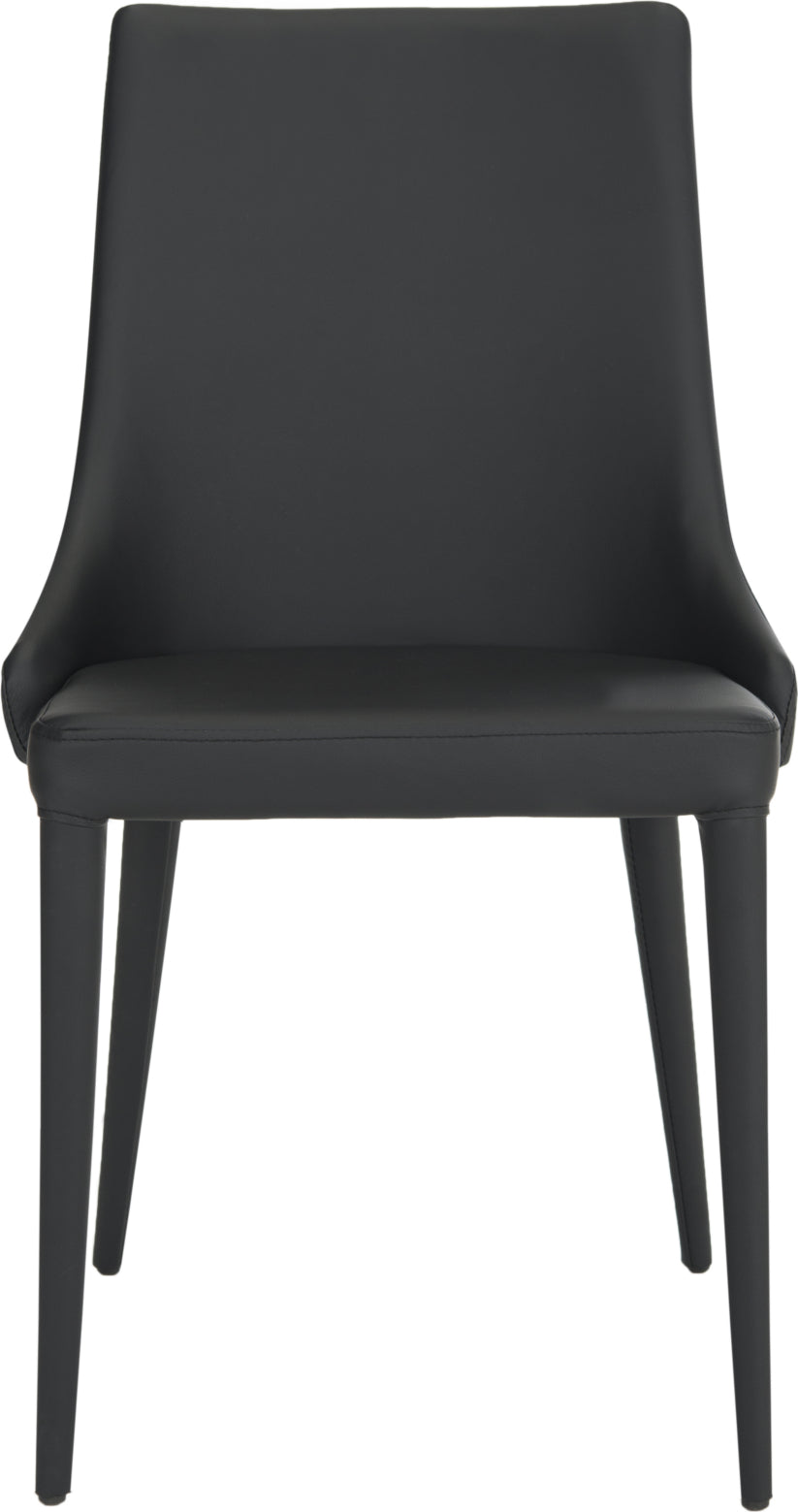 Safavieh Summerset 19''H Leather Side Chair Black Furniture main image