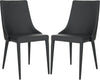 Safavieh Summerset 19''H Leather Side Chair Black Furniture 