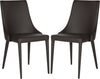 Safavieh Summerset 19''H Leather Side Chair Brown Furniture 