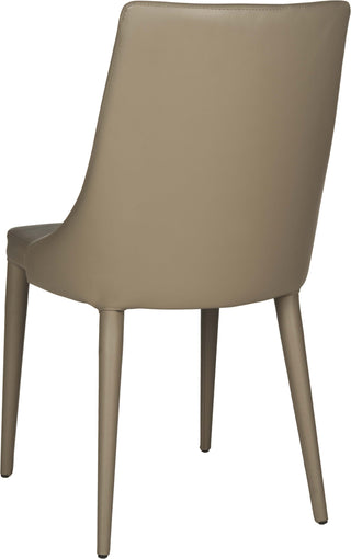 Safavieh Summerset 19''H Leather Side Chair Taupe Furniture 