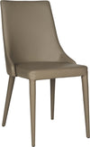 Safavieh Summerset 19''H Leather Side Chair Taupe Furniture 