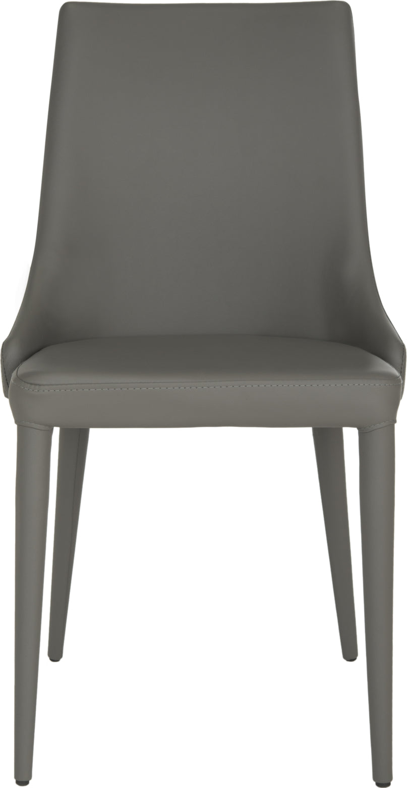 Safavieh Summerset 19''H Leather Side Chair Grey Furniture main image