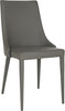 Safavieh Summerset 19''H Leather Side Chair Grey Furniture 