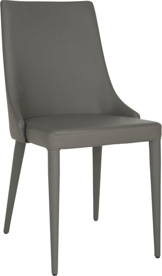 Safavieh Summerset 19''H Leather Side Chair Grey Furniture 