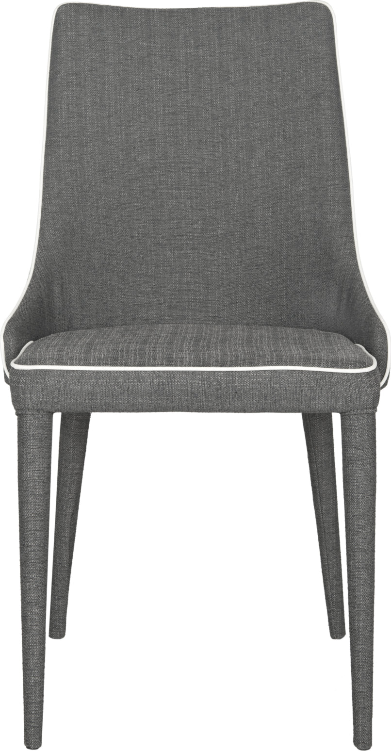Safavieh Summerset 19''H Linen Side Chair Grey and White Furniture main image