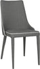 Safavieh Summerset 19''H Linen Side Chair Grey and White Furniture 