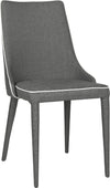 Safavieh Summerset 19''H Linen Side Chair Grey and White Furniture 