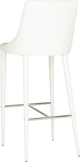 Safavieh Summerset Bar Stool White and Chrome Furniture 