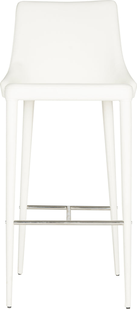 Safavieh Summerset Bar Stool White and Chrome Furniture main image