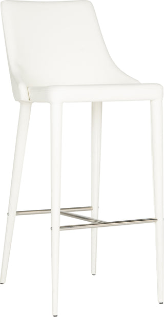 Safavieh Summerset Bar Stool White and Chrome Furniture 