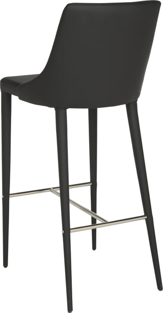 Safavieh Summerset Bar Stool Black and Chrome Furniture 