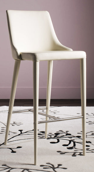 Safavieh Summerset Bar Stool Buttercream and Chrome Furniture  Feature