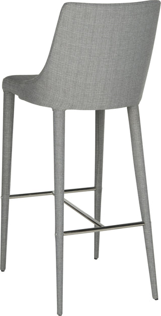 Safavieh Summerset Bar Stool Grey and Chrome Furniture 