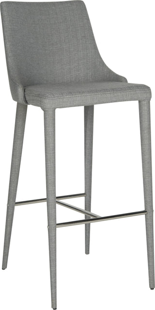 Safavieh Summerset Bar Stool Grey and Chrome Furniture 