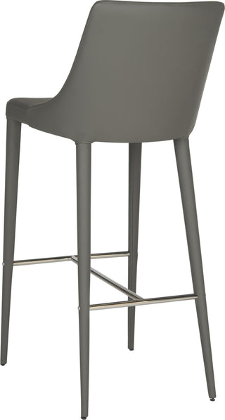 Safavieh Summerset Bar Stool Grey and Chrome Furniture 