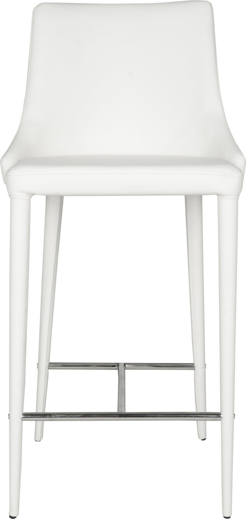 Safavieh Summerset Counter Stool White and Chrome Furniture main image