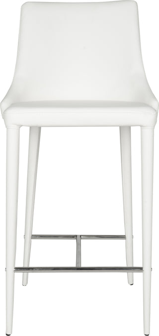 Safavieh Summerset Counter Stool White and Chrome Furniture main image