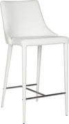 Safavieh Summerset Counter Stool White and Chrome Furniture 