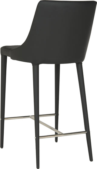 Safavieh Summerset Counter Stool Black and Chrome Furniture 