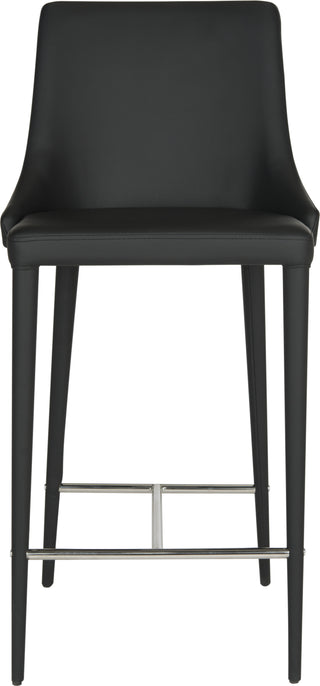 Safavieh Summerset Counter Stool Black and Chrome Furniture main image