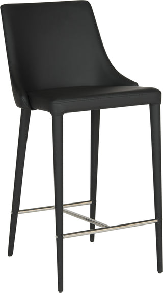 Safavieh Summerset Counter Stool Black and Chrome Furniture 