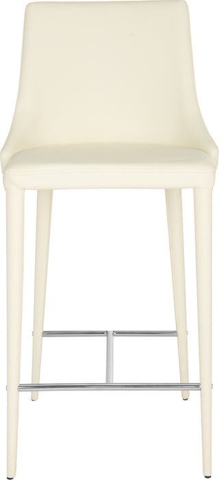 Safavieh Summerset Counter Stool Buttercream and Chrome Furniture main image