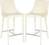 Safavieh Summerset Counter Stool Buttercream and Chrome Furniture 