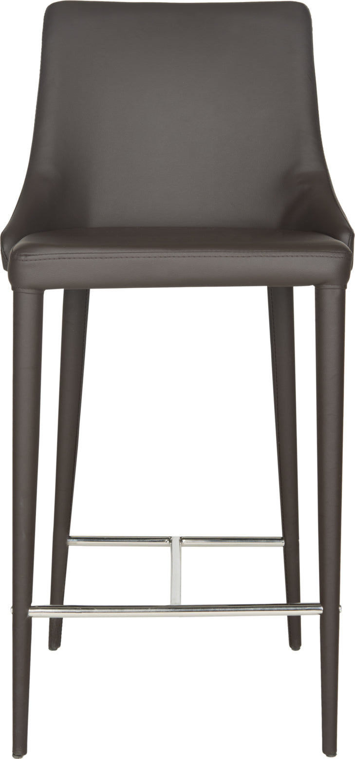 Safavieh Summerset Counter Stool Brown and Chrome Furniture main image