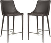 Safavieh Summerset Counter Stool Brown and Chrome Furniture 