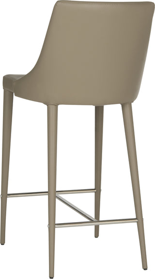 Safavieh Summerset Counter Stool Taupe and Chrome Furniture 