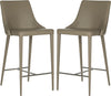Safavieh Summerset Counter Stool Taupe and Chrome Furniture 