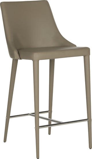 Safavieh Summerset Counter Stool Taupe and Chrome Furniture 