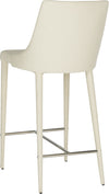 Safavieh Summerset Counter Stool Beige and Chrome Furniture 