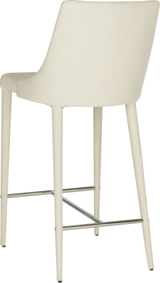 Safavieh Summerset Counter Stool Beige and Chrome Furniture 