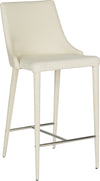 Safavieh Summerset Counter Stool Beige and Chrome Furniture 