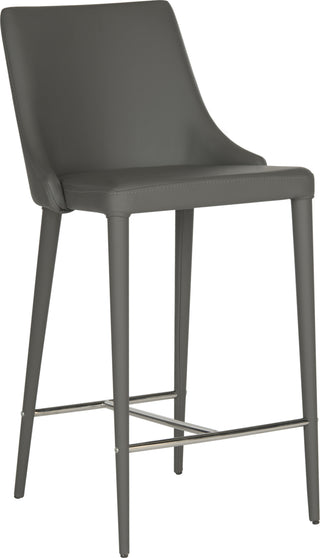 Safavieh Summerset Counter Stool Grey and Chrome Furniture 