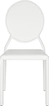 Safavieh Warner 37''H Round Back Leather Side Chair White Furniture main image